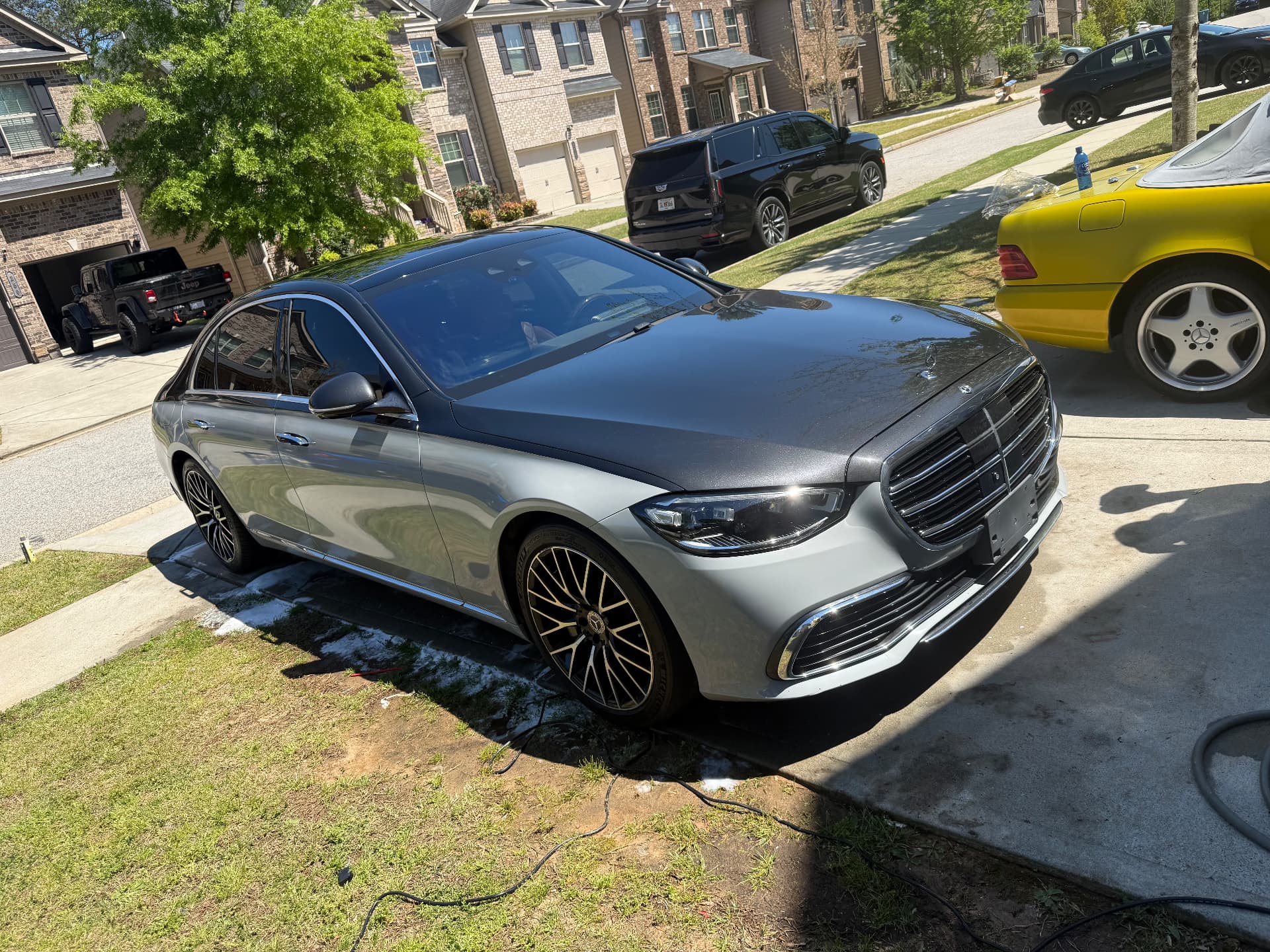 Black Mercedes-Benz sedan after a Tivock detail